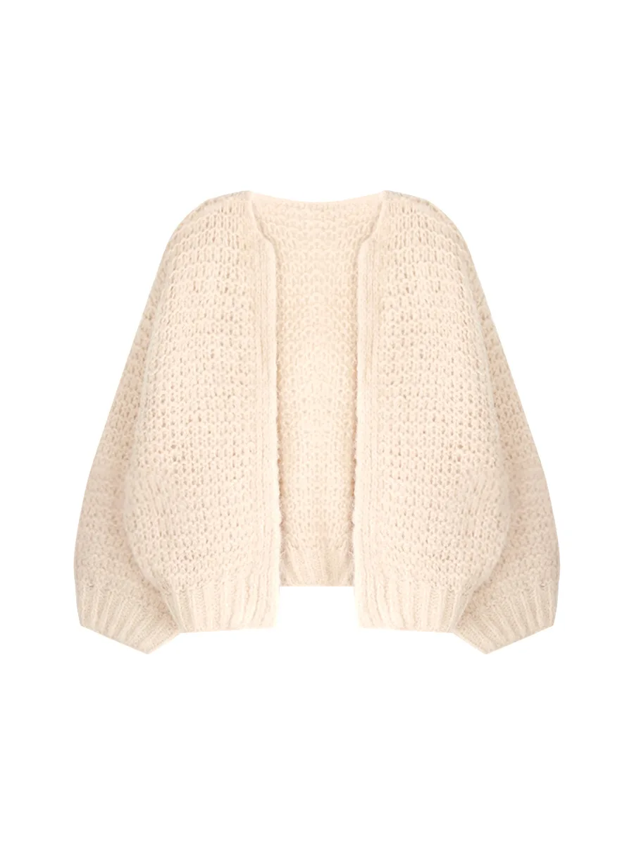 Tuscan Autumn Warm Alpaca Wool Heavy Hand Hook Feeling Thi Needle Large Open Cardigan Women's Loose Fit Knitted Sweater - AliExpress Sweaters&Jumpers