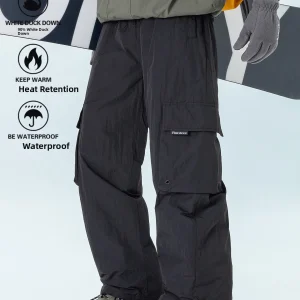 90 White Du down Workwear Pants Men Women Sle Winter Thi Warm Function Fce Anti Wind Sport Skiing Trousers - AliExpress Pants