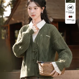 Retro een Hidden Sweater Lazy Sle New Chinese Knitted Sweater Fake Two-Piece Winter New Arrival Women's Faion - AliExpress Sweaters&Jumpers