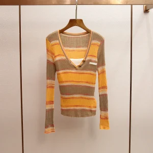 MaSande High-End Women's Knitted Long Sve Slim Fit Striped Faionable Spring New Arrival Polyester Fiber Commute Sle - AliExpress Sweaters&Jumpers