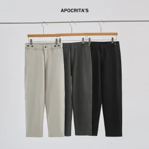 Men's Casual Pants Autumn Lightweight Luxury Drape Anti-Wrinkle Loose Tapered Long Pants Casual Straight Leg mid Waist - AliExpress Pants