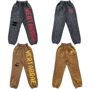 Vertabrae Sweatpants 3D Waed Print Hole Design Casual Men's And Women's Long Pants Straight Leg Cotton Sports Sle - AliExpress Pants