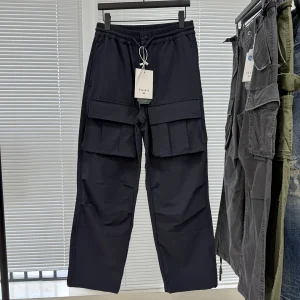 Retro Artistic Plaid Loose Fit Casual Pants with Big kets ex Straight Leg Workwear Dstring Elastic Waist Youth Poly... - AliExpress Pants