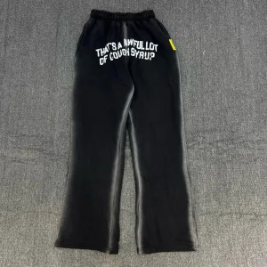 Street Sle Cough Syrup Print Relaxed Fit Long Pants Vintage Lettering Casual Trousers Youth Faion Summer Wear for Men - AliExpress Pants