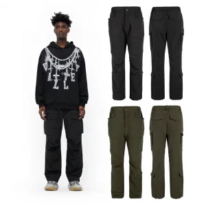 Streetwear Men's Clothing Retro Pocket Cargo Baggy Pants Casual Hip Hop Street Style Cotton Trouser Japanese Vintage Clothes Man - AliExpress Pants