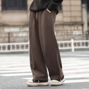 Men's Loose Wide Leg Casual Pants Thiened Straight Tube Knife  Autumn Winter New Sle Sports Sweatpants Polyester Fiber - AliExpress Pants
