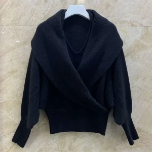Cardigan for women 2026 Spring new elastic knitted lapel long sleeved top irregular cross Knitwear Women's sweater women's coat - AliExpress Sweaters&Jumpers