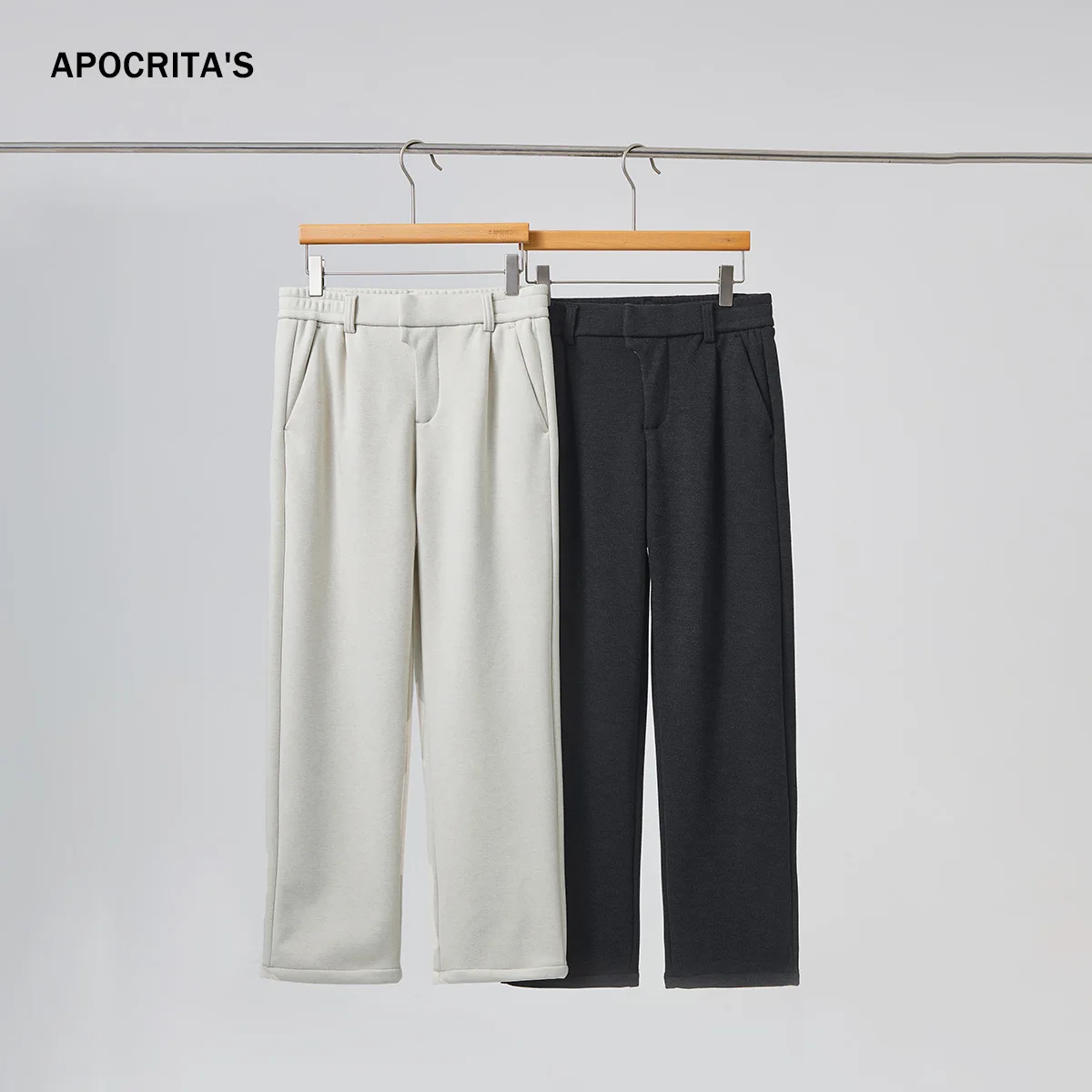 Men's Woolen Trousers Autumn Winter Thiened Fce Lined Loose Straight Leg Anti-Wrinkle Long Pants Busin Casual een - AliExpress Pants