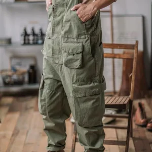 Men's Light Green Hip-Hop Jumpsuit Reverse-Style Straight-Leg Multi-Pocket Cargo Overalls Couple Style - AliExpress Pants