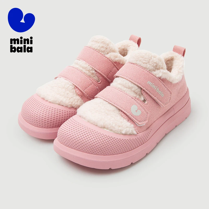 Mini Bala Fleece Cotton Boots Boys and Girls 2025 Winter Anti-Slip Anti-Kick Baby Shoes with Lamb Fleece - AliExpress Children's Shoes