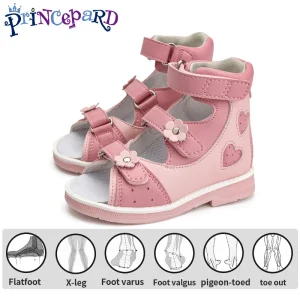 Child Orthopedic Sandals Princepard Girls Kids Corrective Shoes with High Back and Ankle & Arch Support Shiny Pink Pairing - AliExpress Children's Shoes