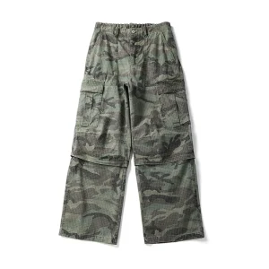 25SS Japanese Retro Washed Multi Pocket Camouflage Work Pants Men's Trendy Loose Straight Wide Leg Casual Pants - AliExpress Pants