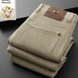 Busin Casual Woolen Straight Leg Men's Pants Autumn Winter New Sle High End Luxury TUCANO Polyester Fiber Warm Pants - AliExpress Pants