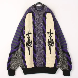 Sweet Ethnic Sle Vintage Knitted Wool Sweater Coat Hook Flower Design Loose Fit Long Sve Women's Online Exclusive Winter... - AliExpress Sweaters&Jumpers