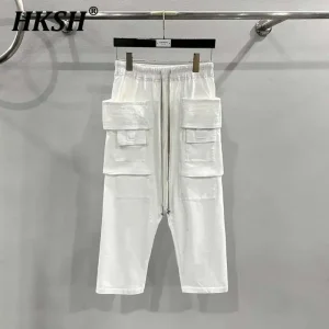 HKSH Spring Summer New Men's Tide Safari Style Cotton High Street Casual Straight Ankle-length Pants Dark Chic Overalls HK2033 - AliExpress Pants