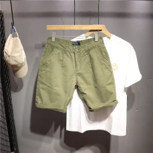 Faionable Military een orts Men's Summer Slim Fit Casual American High Street Sle 5-Point Pants Leisure Workwear - AliExpress Pants