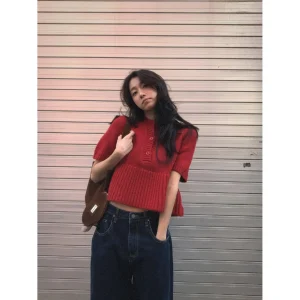 Sweet Knitted Sweater ort Sve f Button Autumn Winter New Arrival Women's Loose Fit Knitwear Medium Thi - AliExpress Sweaters&Jumpers