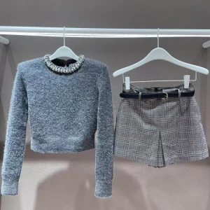 High-End Winter Knitted Sweater with Embedded Diamo Heavy Work SP Home South Oil Women's Faion Ele Commute Sle - AliExpress Sweaters&Jumpers