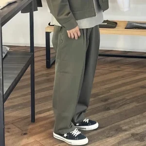 Casual Loose Straight Leg Workwear Trousers Trendy NBHD TU Collaboration Loose Fit Casual Cotton Men's Pants - AliExpress Pants