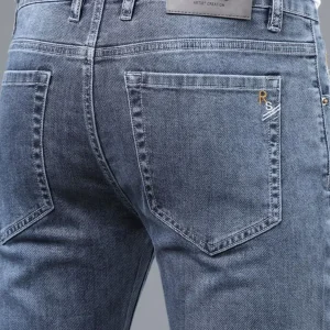 Slim Fit Casual Jeans Elastic Comfortable Trendy Spring New Style Parallel Fruit Men's Casual Pants mid Waist Long Trousers - AliExpress Pants