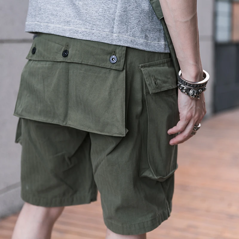 Bronson USMC P44 HBT Tweed orts Men's Loose Workwear Trousers High Waist Cargo Pants Youth Casual Summer een Military - AliExpress Pants