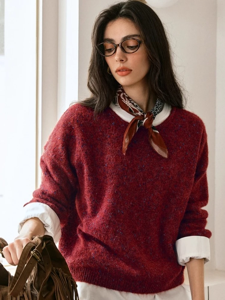 OLrain Women Fashion Sweaters 2026 Autumn O-neck Loose Fit Pullover French Casual Knitted Tops Commute Female Clothes N57QM96166 - AliExpress Sweaters&Jumpers