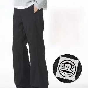 PaulFrank Men's Casual Loose Straight Leg Pants Spring 2026 American Sle Bell Bot Pure Cotton Comfortable Trousers - AliExpress Pants