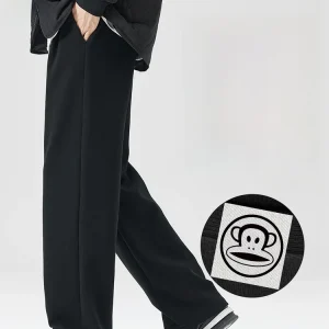 PaulFrank Men's Loose Straight Leg Casual Pants Spring New Sle Casual Trousers Durable Cotton Polyester Blend Youth Faion - AliExpress Pants