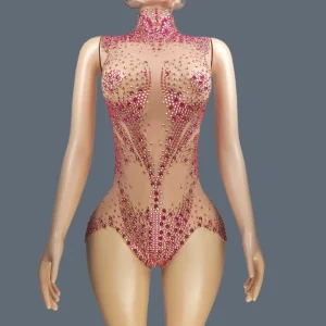 Women Sexy See Through Mesh Bodysuits Birthday Dancer Performance Wear Mesh Luxury Rhinestone Nightclub Hotwife Outfit Menglong - AliExpress Jumpsuits&Rompers