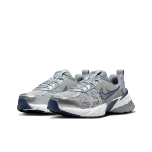 Nike V2K Run Wolf Grey/Midnight Navy Comfortable and versatile low-top Y2K retro running shoes for men Grey/Silver HJ4497-002 - AliExpress Sneakers