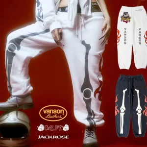 VASON Burning Dog Skeleton Motorcycle Knight Heavyweight Embroidered Pure Cotton Sweatpants Sport Trousers Collaborative Edition - AliExpress Pants
