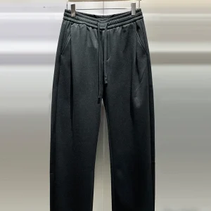 Men's Straight Leg Fce Lined Casual Pants Thiened Comfortable Loose Fit Daily Wear Pure Color Autumn Winter Trendy Brand - AliExpress Pants