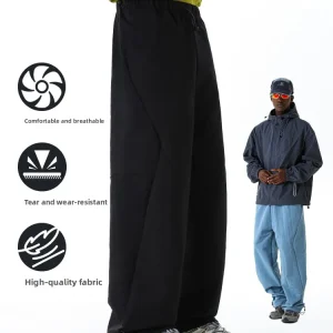 MMOPTOP Men's Casual Sports Windproof Outdoor Straight Leg Pants Loose Fit Polyester Fiber Trousers for Hiking And Autumn - AliExpress Pants