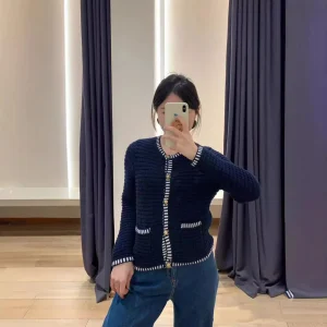 Pine Pattern 3D Relief Knitted Cardigan Coat Small Fraance Sle Long Sve round Ne Button up Cotton Blend Women's... - AliExpress Sweaters&Jumpers