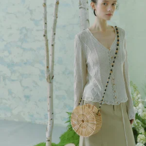 Oz  l Relaxing Hollow out Twisted Linen Knitted Cardigan Women's Soft Linen Knitwear Spring Season Long Sve - AliExpress Sweaters&Jumpers