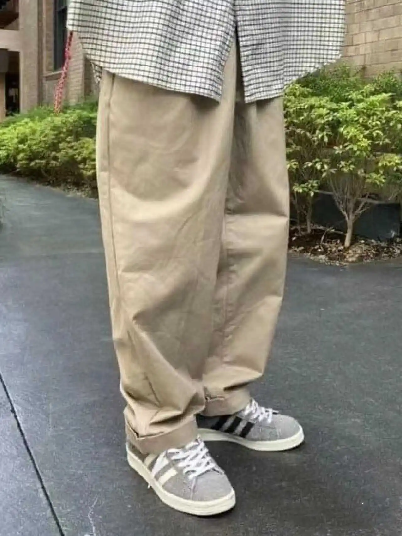 Retro Waed Workwear Trousers Red Rope Pure Color Simple Men Women Long Pants Japanese Sle Youthful Vitali All Seasons - AliExpress Pants