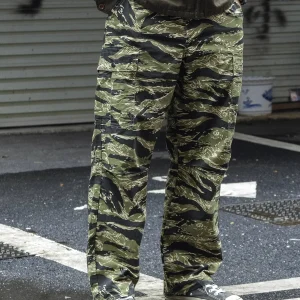 Non Stock Ripstop Tiger Stripe Camo Trousers Multi-Pocket Camouflage Cargo Pants - AliExpress Pants