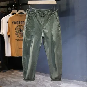 Men Baggy Straight Leg Harem Pants Stretch Loose Fit Fashion Men's Clothing Full Length Trousers Trendy New Man Kpop Casual - AliExpress Pants