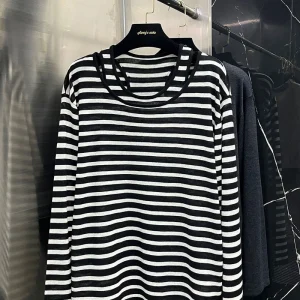 2024 Autumn New Arrival Women's Casual Long Sve Knitted Vest Striped Two-Piece Set Comfortable Breathable Faionable - AliExpress Sweaters&Jumpers