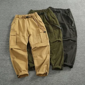 Three-dimensional Multi-pocket Cargo Casual Pants Men Vintage Cotton To Do Old Wash Heavy Slacks - AliExpress Pants