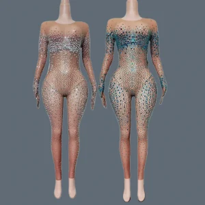 Classic See Through Mesh Tight Fitting Jumpsuit Drag Queen Performer Wear Festival Celebrate Party Gala Sexy Outfit Tiaotiaotang - AliExpress Jumpsuits&Rompers