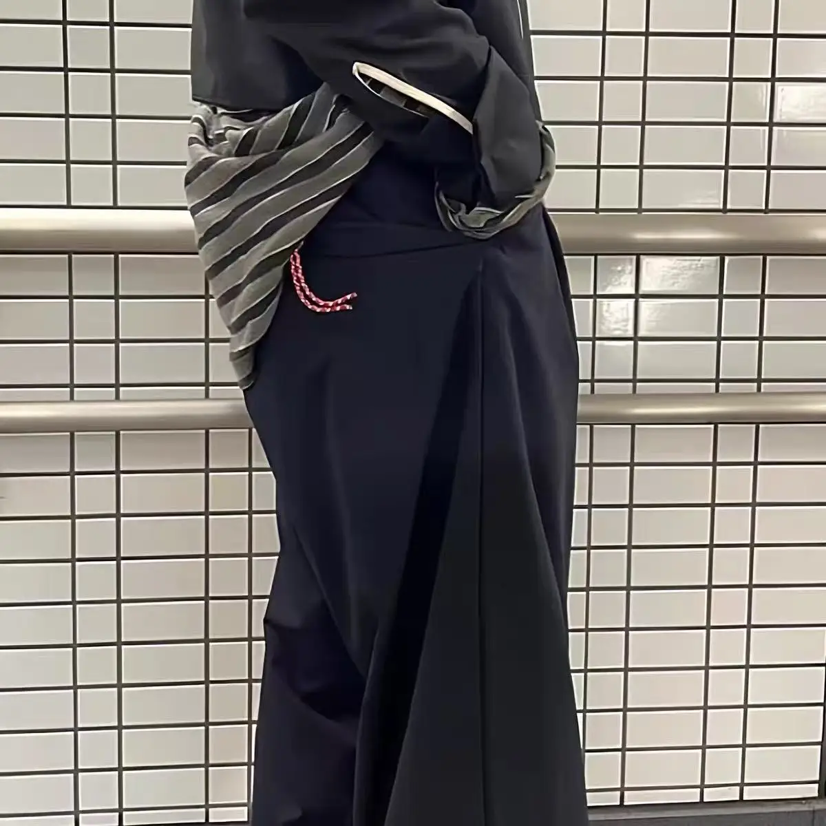 BEAMS Japanese red rope tapered pants commuter casual pants - AliExpress Pants