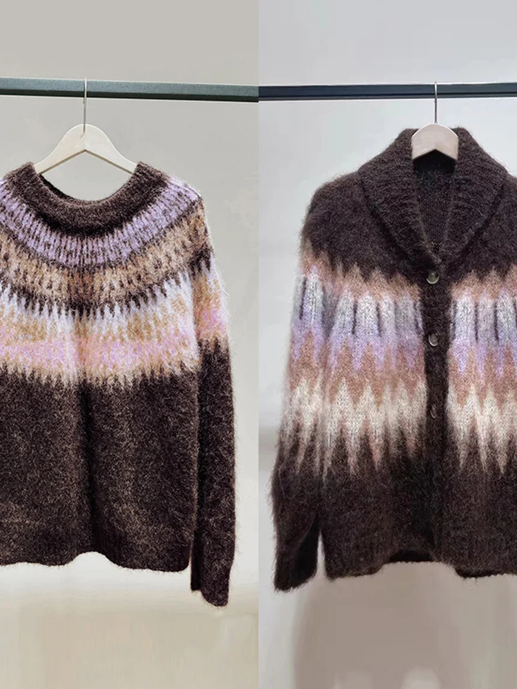 Lav Wave Fair Isle Camere Knitted Open Cardigan Women's Sweater Autumn Winter New Sle Commute Sle Long Sve roun... - AliExpress Sweaters&Jumpers