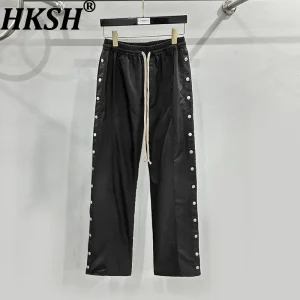 HKSH Spring Autumn Summer New Men Tide American High Street Buckle Thin Loose Straight Quick-Dry Casual Chic Cargo Pants HK2261 - AliExpress Pants