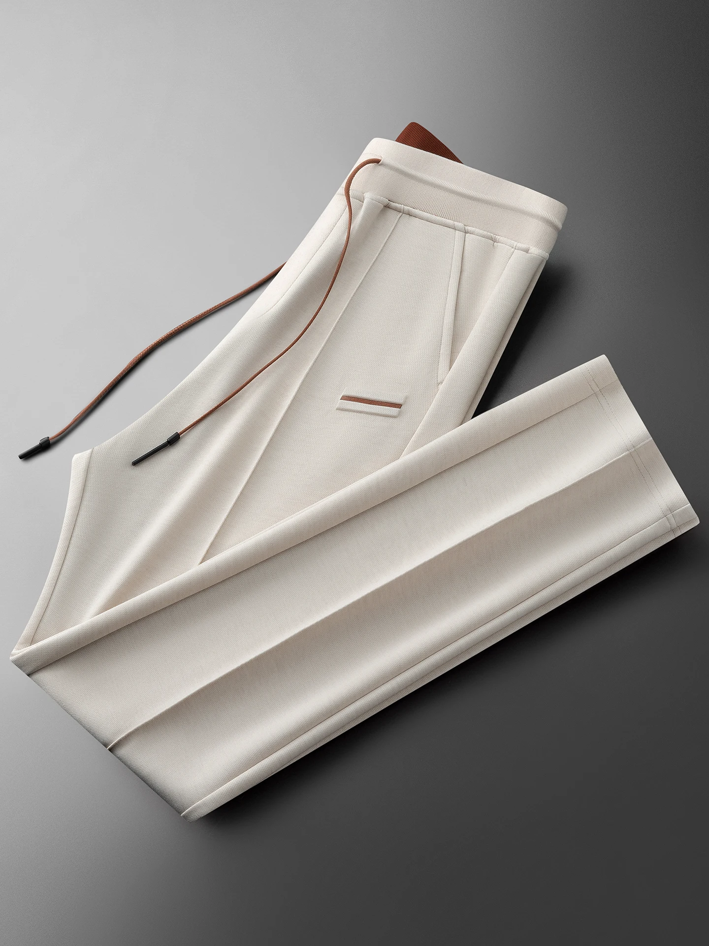 Italian Sle Men's Slim Fit Straight Leg Casual Pants Luxury Silk Wool Blend Color Sweatpants Urban Faion Spring Autumn - AliExpress Pants