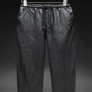 Men's Silk ort Pants Casual Ci Sle Six-Foot Length Faionable Wide Leg Summer Cool Sensation Thiened Traditional Chi... - AliExpress Pants