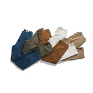 Chigujizao Autumn and Winter Men's Cotton Thickened Twill Casual Trousers Solid Color Multicolor Loose Straight Pants - AliExpress Pants