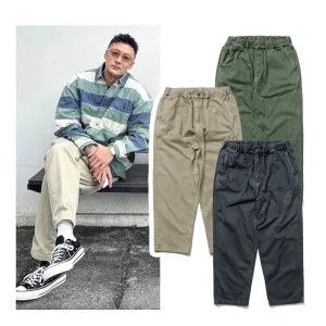 Waed Casual Men's Straight Leg Workwear Long Pants Chino Leisure Cotton Trousers Print Details Youth Faion Autumn Winter - AliExpress Pants