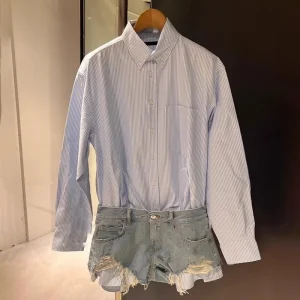 2025 New Fall Blue Stripe Denim Jumpsuit Women Cotton Fake Two Piece Romper with Collar jumpsuit women - AliExpress Jumpsuits&Rompers