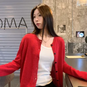 HVIVI New Sle Loose Fit Korean Feel Sun Protection Thin Knitted Open Cardigan Top Women's Faion Spring Season Breathable - AliExpress Sweaters&Jumpers